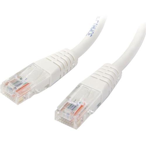 StarTech.com 15 ft White Molded Cat5e UTP Patch Cable - Category 5e - 15 ft - 1 x RJ-45 Male - 1 x RJ-45 Male - White - PuriLite