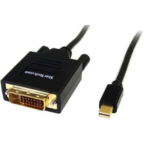 StarTech.com 6 ft Mini DisplayPort to DVI Cable - M/M - Connect your DVI monitor to a Mini DisplayPort-equipped computer using a single cable - mini displayport to DVI - mini displayport to dvi adapter - mini displayport to dvi converter - MiniDP to DVI - PuriLite