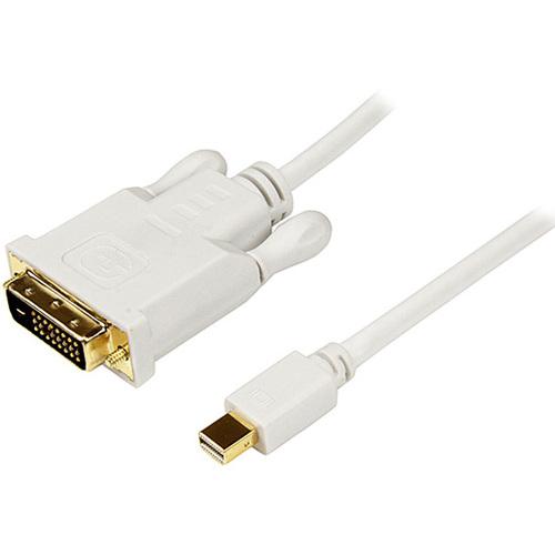 StarTech.com 6 ft Mini DisplayPort to DVI Adapter Converter Cable - Mini DP to DVI 1920x1200 - White - 6 ft DVI/Mini DisplayPort Video Cable for Ultrabook, Notebook, TV, Video Device, Monitor, Projector, MacBook - First End: 1 x Mini DisplayPort Male Dig - PuriLite