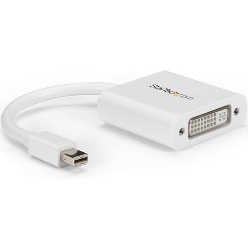 StarTech.com Mini DisplayPortÂ® to DVI Video Adapter Converter - White - Connect a DVI display to a Mini-DisplayPort-equipped PC or Mac computer - Mini displayport to hdmi adapter - Comparable to MB5MB570Z/A70Z/B / MB570LL/B - mini displayport to hdmi con - PuriLite