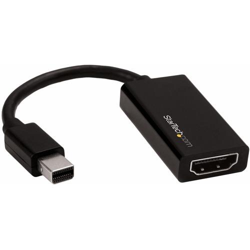 StarTech.com Mini DisplayPort to HDMI Adapter - 4K mDP to HDMI Converter - UHD 4K 60Hz - Connect your mDP computer to an HDMI display using this converter, which supports UHD resolutions up to 4K at 60Hz - Works with Mini DisplayPort computers like Surfa - PuriLite