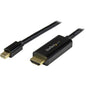 StarTech.com Mini DisplayPort to HDMI Converter Cable - 6 ft (2m) - 4K - Eliminate clutter by connecting your PC directly to an HDMI display with a 6ft cable - Mini DisplayPort to HDMI converter - Mini DisplayPort to HDMI cable - mDP to HDMI - Mini Displ - PuriLite