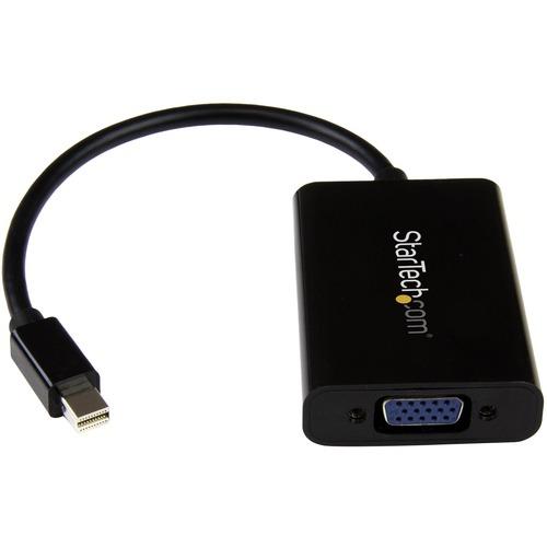StarTech.com Mini DisplayPort to VGA Adapter with Audio - Mini DP to VGA Converter - 1920x1200 - Connect your Mac or PC to a VGA display and a discrete 3.5mm audio output - Mini DisplayPort to VGA - mDP to VGA - Mini DP to VGA Converter - Mini DisplayPor - PuriLite