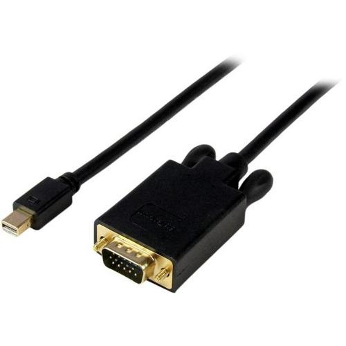 StarTech.com 6 ft Mini DisplayPort to VGAAdapter Converter Cable - mDP to VGA 1920x1200 - Black - 6 ft Mini DisplayPort/VGA Video Cable for PC, Monitor, Projector, Desktop Computer, Notebook, Ultrabook, Video Device, TV - First End: 1 x Mini DisplayPort - PuriLite