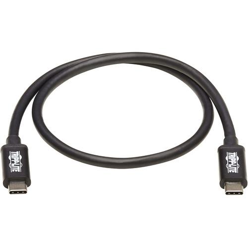 Tripp Lite Thunderbolt 3 Cable, M/M, 0.5 m, Black - 1.6 ft Thunderbolt 3 Video/Data Transfer Cable for MacBook, Chromebook, Ultrabook, External Hard Drive, Docking Station, Monitor, Notebook, Hub, Video Device, Mobile Device, External GPU, ... - First En - PuriLite