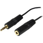 StarTech.com 12 ft PC Speaker Extension Audio Cable - Mini-phone Male - Mini-phone Female - 12ft - Black - PuriLite