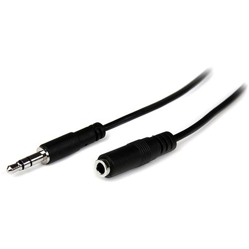 StarTech.com 1m Slim 3.5mm Stereo Extension Audio Cable - M/F - Extend the connection distance between your iPhone, MP3 player or other mobile audio device and your headphones or stereo system - headphone extension - headphone extension cable - headphone - PuriLite