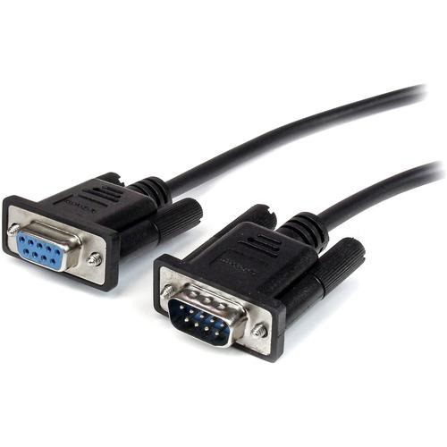 StarTech.com 1m Black Straight Through DB9 RS232 Serial Cable - M/F - Extend the connection between your DB9 serial devices by up to 1m - db9 extension cable - serial extension cable - male to female serial cable - db9 male to female cable - rs232 extens - PuriLite