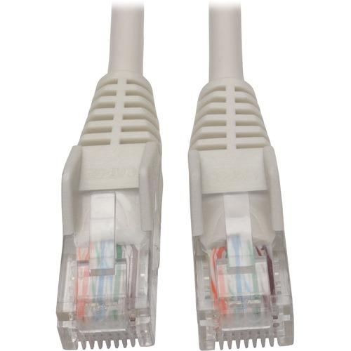 Tripp Lite Cat5e 350 MHz Snagless Molded UTP Patch Cable (RJ45 M/M), White, 15 ft. - 15 ft Category 5e Network Cable for Computer, Server, Printer, Photocopier, Router, Blu-ray Player, Switch - First End: 1 x RJ-45 Male Network - Second End: 1 x RJ-45 Ma - PuriLite