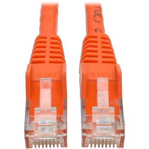 Tripp Lite Cat6 Gigabit Snagless Molded UTP Patch Cable (RJ45 M/M), Orange, 15 ft - 15 ft Category 6 Network Cable for Switch, Hub, Network Device, Router, Modem, Server, Network Adapter - First End: 1 x RJ-45 Male Network - Second End: 1 x RJ-45 Male Ne - PuriLite