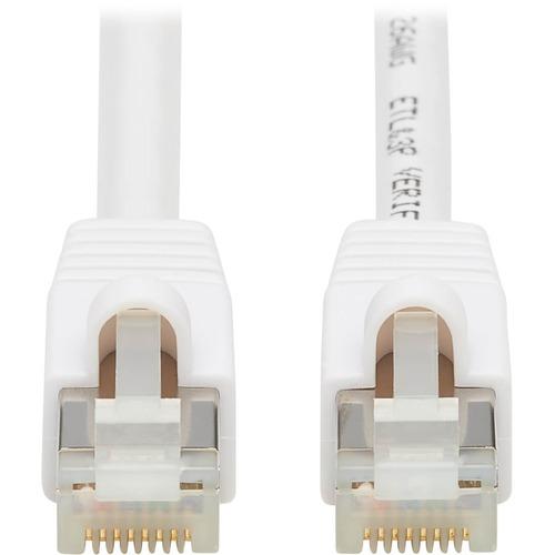 Tripp Lite N262AB-014-WH Cat.6A S/FTP Network Cable - 14 ft Category 6a Network Cable for Network Device, Patch Panel, Switch, Server, Modem, Router, Network Adapter, Hub, VoIP Device, Access Control Device, POS Device, ... - First End: 1 x RJ-45 Male Ne - PuriLite