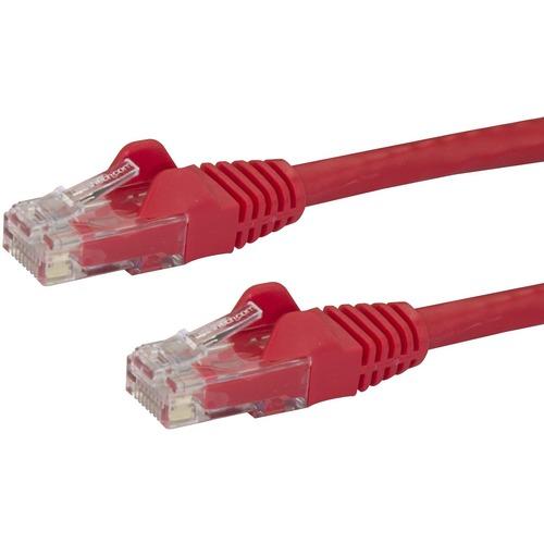 StarTech.com 6in CAT6 Ethernet Cable - Red Snagless Gigabit - 100W PoE UTP 650MHz Category 6 Patch Cord UL Certified Wiring/TIA - 6in Red CAT6 Ethernet cable delivers Multi Gigabit 1/2.5/5Gbps & 10Gbps up to 160ft - 650MHz - Fluke tested to ANSI/TIA-568- - PuriLite