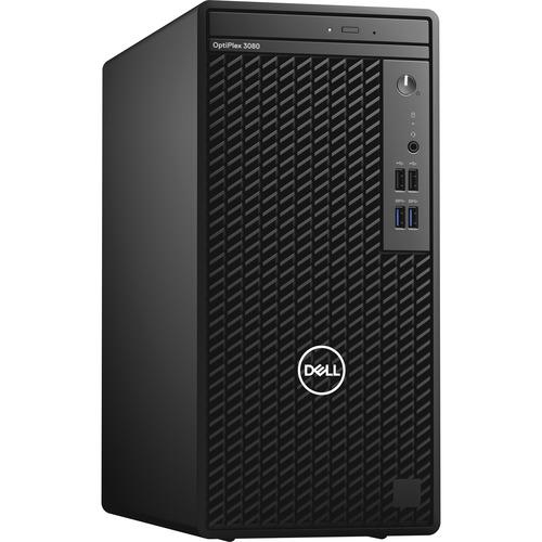 Dell OptiPlex 3000 3080 Desktop Computer - Intel Core i5 10th Gen i5-10505 Hexa-core (6 Core) 3.20 GHz - 8 GB RAM DDR4 SDRAM - 1 TB HDD - Mini-tower - Black - Windows 10 Pro - Intel UHD Graphics 630 DDR4 SDRAM - DVD-Writer - English Keyboard - 260 W - PuriLite