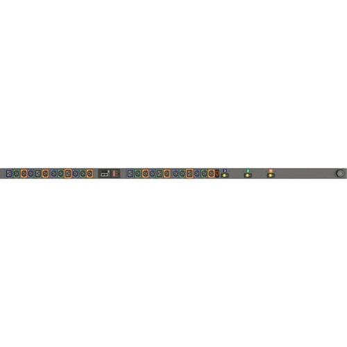 Vertiv Geist MNR3EGB1-24PH68-3TL15A0A10-S-A 24-Outlets PDU - Monitored - NEMA L15-30P - 18 x U-Lock IEC 60320 C13, 6 x U-Lock IEC 60320 C19 - 230 V AC - Network (RJ-45) - 0U - Vertical - Rack-mountable - PuriLite