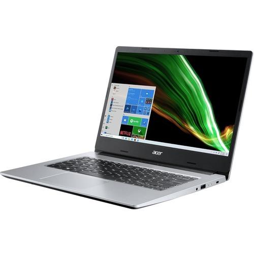 Acer Aspire 1 A114-33 A114-33-C51Z 14" Notebook - Full HD - 1920 x 1080 - Intel Celeron N4500 Dual-core (2 Core) 1.10 GHz - 4 GB RAM - 128 GB Flash Memory - Pure Silver - Windows 10 Home in S mode - Intel UHD Graphics - In-plane Switching (IPS) Technolog - PuriLite