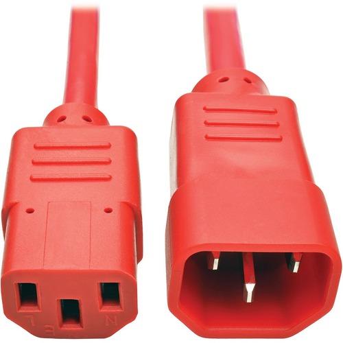 Tripp Lite Power Extension Cord - For Computer, Scanner, Printer, Monitor, Power Supply, Workstation - 230 V AC / 10 A - Red - 6 ft Cord Length - PuriLite
