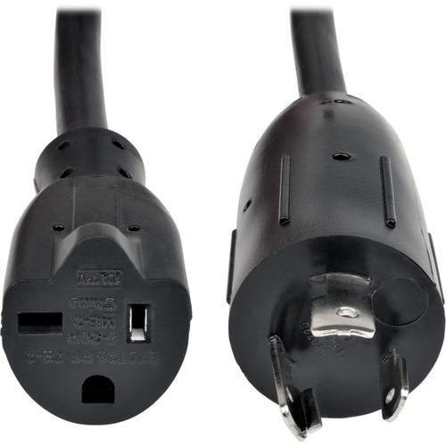 Tripp Lite 6in Power Cord Adapter Cable L5-20P to 5-20R Heavy Duty 20A 12AWG 6" - 125 V AC / 20 A - Black - 6" Cord Length - PuriLite