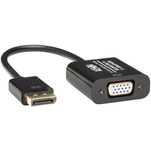Tripp Lite 6in DisplayPort to VGA Adapter Active Converter DP to VGA M/F DPort 1.2 6" - 6" DisplayPort/VGA Video Cable for Video Device, Monitor, Projector, TV, Graphics Card - First End: 1 x DisplayPort Male Digital Video - Second End: 1 x HD-15 Female - PuriLite