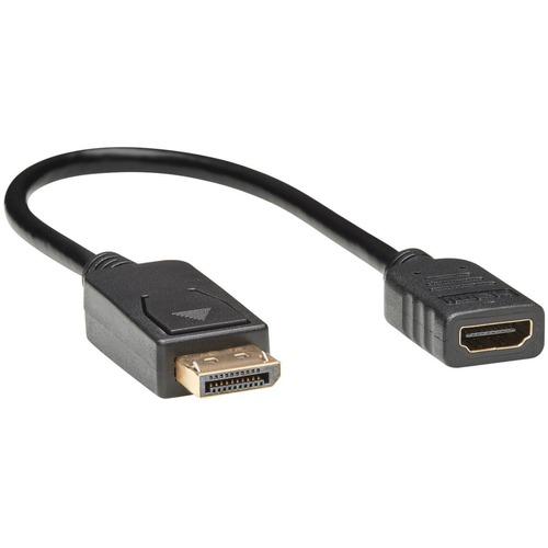 Tripp Lite P136-001 DisplayPort to HDMI Video Adapter Converter, M/F, 1 ft., Black - 1 ft DisplayPort/HDMI A/V Cable for Audio/Video Device, Notebook, PC, HDTV, Monitor, Computer, Projector, TV - First End: 1 x DisplayPort Male Digital Audio/Video - Seco - PuriLite