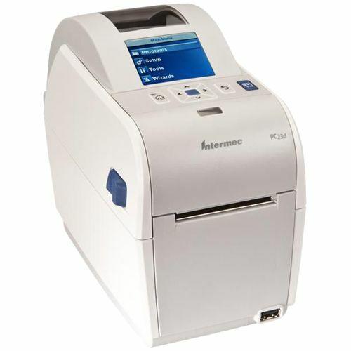 Intermec PC23d Desktop Direct Thermal Printer - Monochrome - Label Print - USB - 2.4" LCD Yes - Real Time Clock - 2.20" Print Width - 203.20 mm/s Mono - 203 dpi - 2.40" (60.96 mm) Label Width - 68" (1727.20 mm) Label Length - PuriLite