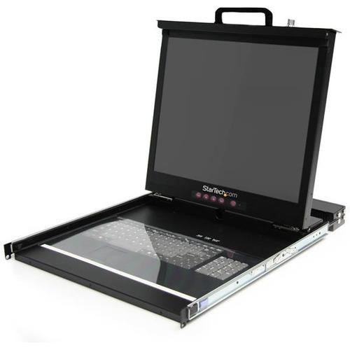 StarTech.com 1U 19" Rackmount LCD Rack Console w/ 16 Port KVM - Control up to 16 servers or KVM switches with this 1U rack-mountable LCD console - Server LCD - KVM Console - rackmount lcd -rack mount lcd - PuriLite