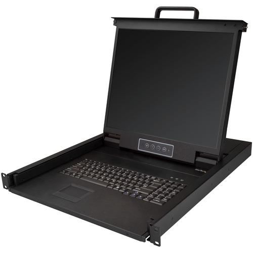 StarTech.com Rackmount KVM Console - 1U 19" LCD Monitor Single Port VGA KVM Server Rack Drawer includes Cables & Hardware - USB Support - Rackmount KVM console works w/all KVM switches w/ VGA + USB interfaces - Rack mount monitor w/19in Active Matrix TFT - PuriLite
