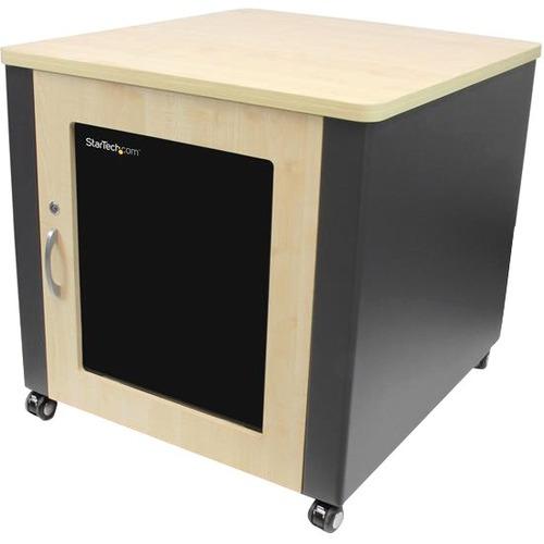 StarTech.com 12U Rack Enclosure Server Cabinet - 21.5 in. Deep - Quiet - Wood Finish - Store IT equipment discreetly in the office, with a sound-insulated and stylish server cabinet - 12U Server Cabinet - 12U Quiet Office Server Cabinet with Wood Finish - PuriLite