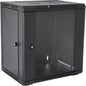 V7 12U Rack Wall Mount Glass Door Enclosure - For LAN Switch, Patch Panel - 12U Rack Height15.35" (389.89 mm) Rack Depth - Wall Mountable, Floor Standing - Black - Glass, Cold-rolled Steel (CRS), Steel - 90.72 kg Maximum Weight Capacity - PuriLite