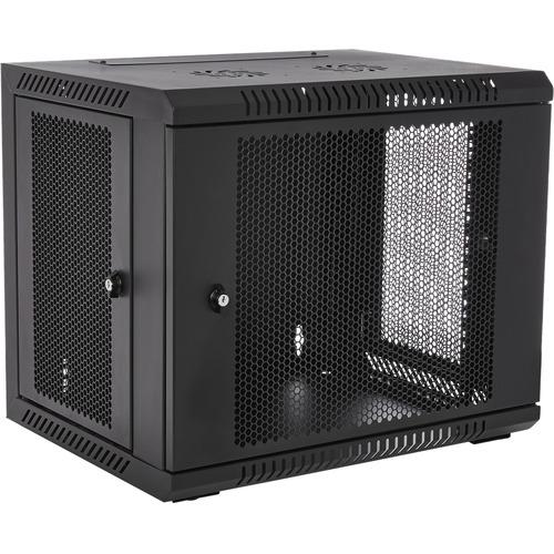 V7 9U Rack Wall Mount Vented Enclosure - For LAN Switch, Patch Panel - 9U Rack Height - Wall Mountable, Floor Standing - Cold-rolled Steel (CRS) - 90.72 kg Maximum Weight Capacity - PuriLite