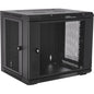V7 9U Rack Wall Mount Vented Enclosure - For LAN Switch, Patch Panel - 9U Rack Height - Wall Mountable, Floor Standing - Cold-rolled Steel (CRS) - 90.72 kg Maximum Weight Capacity - PuriLite