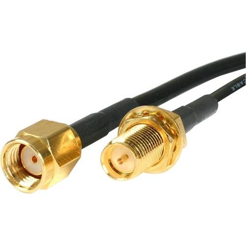 StarTech.com 10 ft RP-SMA to RP-SMA Wireless Antenna Adapter Cable - M/F - RP-SMA Male - RP-SMA Female - 10ft - Orange - PuriLite