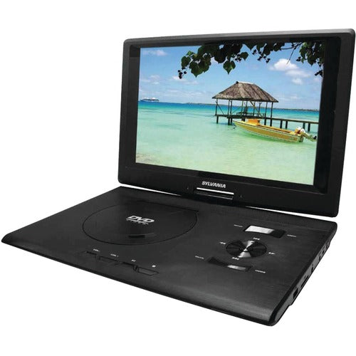 Curtis International Sylvania SDVD1332 Portable DVD Player - 13.3" Display - 1280 x 800 - DVD-RW, CD-RW - JPEG - DVD Video, Video CD - 16:9 - CD-DA, MP3 - 1 x Headphone Port(s) - USB - Lithium Polymer (Li-Polymer) - 2 Hour - PuriLite