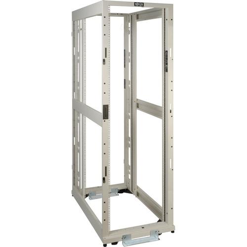 Tripp Lite 42U White 4-Post SmartRack Premium Open Frame Rack (No Sides, Doors or Roof) - 42U Rack Height x 19" (482.60 mm) Rack Width - White - 1360.78 kg Dynamic/Rolling Weight Capacity - 1360.78 kg Static/Stationary Weight Capacity - PuriLite
