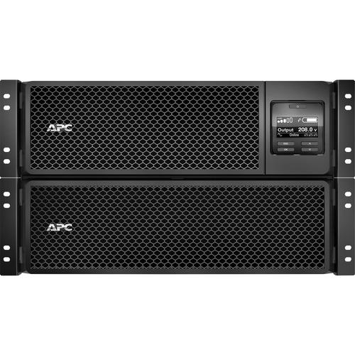 Schneider Electric APC by Schneider Electric Smart-UPS SRT 8000VA RM 208V - 6U Rack-mountable - 1.50 Hour Recharge - 5 Minute Stand-by - 208 V AC Input - 208 V AC Output - 1 x Hard Wire 3-wire (2PH + G), 4 x NEMA L6-20R, 2 x NEMA L6-30R - PuriLite