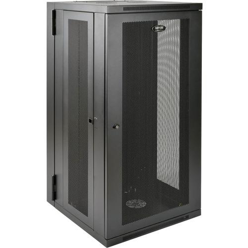 Tripp Lite SmartRack 26U UPS-Depth Wall-Mount Rack Enclosure Cabinet, Hinged Back - For UPS - 26U Rack Height x 19" (482.60 mm) Rack Width x 24.50" (622.30 mm) Rack Depth - Wall Mountable - Black - Steel - 113.40 kg Maximum Weight Capacity - 113.40 kg St - PuriLite