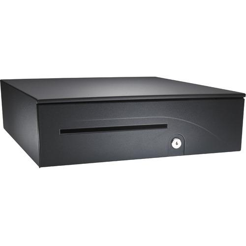 APG Cash Drawer 100 Series Cash Drawer - 5 Bill - 8 Coin - 2 Media Slot - Solenoid 24V - Black - PuriLite