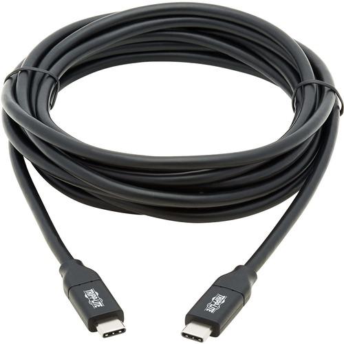 Tripp Lite U040-C3M-C-5A USB-C to USB-C Cable, USB-IF, M/M, 3 m - 9.8 ft USB-C Data Transfer Cable for Power Bank, MacBook Pro, Charger, Mobile Device, Smartphone, MacBook, Notebook, Docking Station, Wall Charger, Hard Drive, Flash Drive, ... - First End - PuriLite