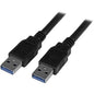 StarTech.com 6 ft Black SuperSpeed USB 3.0 Cable A to A - M/M - Type A Male USB - Type A Male USB - 6ft - Black - PuriLite