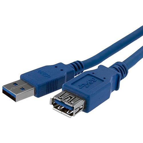 StarTech.com 1m Blue SuperSpeed USB 3.0 Extension Cable A to A - M/F - Extend your SuperSpeed USB 3.0 cable by up to an additional meter - 1m usb 3.0 extension cable - usb 3.0 male to female cable - usb 3.0 extension cord - usb 3 extension cable - usb 3. - PuriLite