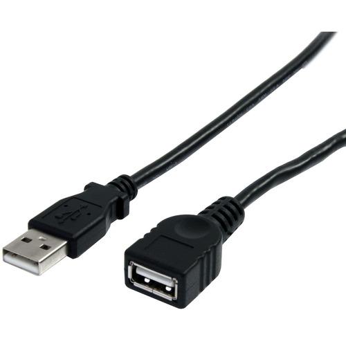 StarTech.com 3 ft Black USB 2.0 Extension Cable A to A - M/F - Extends the length of your current USB device cable by 3 feet - 3 ft usb a to a extension cable - 3ft usb a male to a female cable - 3ft usb 2.0 extension cord - PuriLite