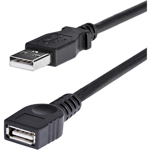StarTech.com 6 ft Black USB 2.0 Extension Cable A to A - M/F - Extends the length your current USB device cable by 6 feet - 6ft usb extension cable - 6ft usb 2.0 extension cable - 6ft USB extension cord -6ft usb male female cable - PuriLite