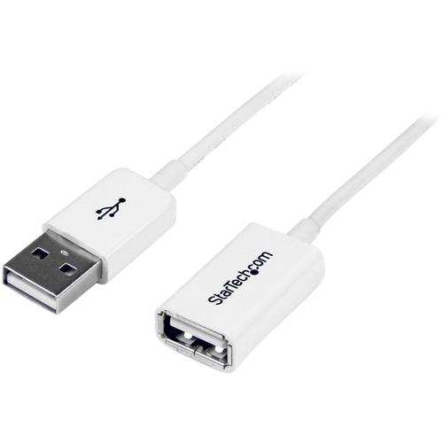 StarTech.com 3m White USB 2.0 Extension Cable A to A - M/F - Extend the length of your USB 2.0 cable by up to 3m - USB Male to Female Cable - USB 2.0 Extension Cable - White USB Extension Cable - 3 m USB Extension Cable - White USB Extension Cord - 1x US - PuriLite
