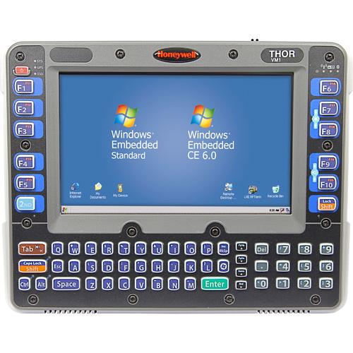 Honeywell Thor VM1 Vehicle-Mount Computer - Intel Atom 1.60 GHz - 1 GB RAM - 1 GB Flash Memory - 8" Color LED - WVGA - 800 x 480 - QWERTY Keyboard - Wi-Fi - Internal Antenna - IEEE 802.11a/b/g/n - Serial - USB - Windows CE 6.0 - PuriLite