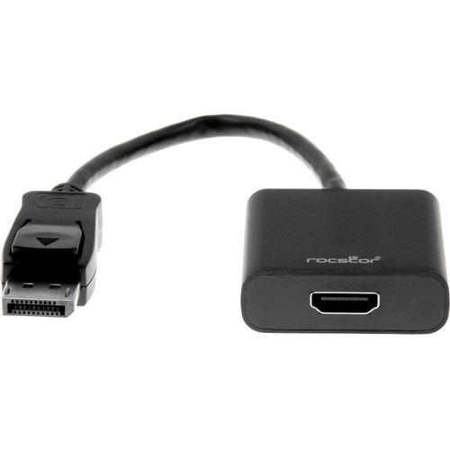 Rocstor DisplayPort (male) to HDMI (female) Adapter Converter - 1 Pack - 1 x DisplayPort Male Digital Audio/Video - 1 x HDMI Female Digital Audio/Video - 1920 x 1200 Supported - Black - PuriLite